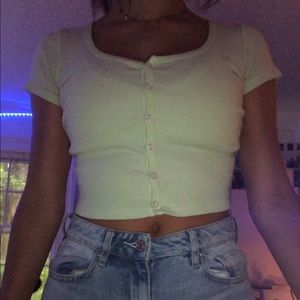 Green brandy melville button up top!